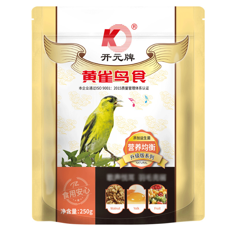开元黄雀鸟食黄雀鸟食饲料黄鸟雀鸟食金青虎头凤鸟食小米颗粒粮