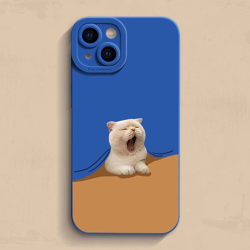 哈欠猫咪适用iphone15/14/12/11/xr手机壳苹果13华为vivo小米oppo