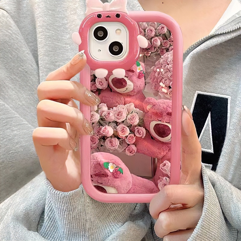 草莓熊适用iphone15/14/12/11/xr手机壳苹果13华为vivo小米oppo