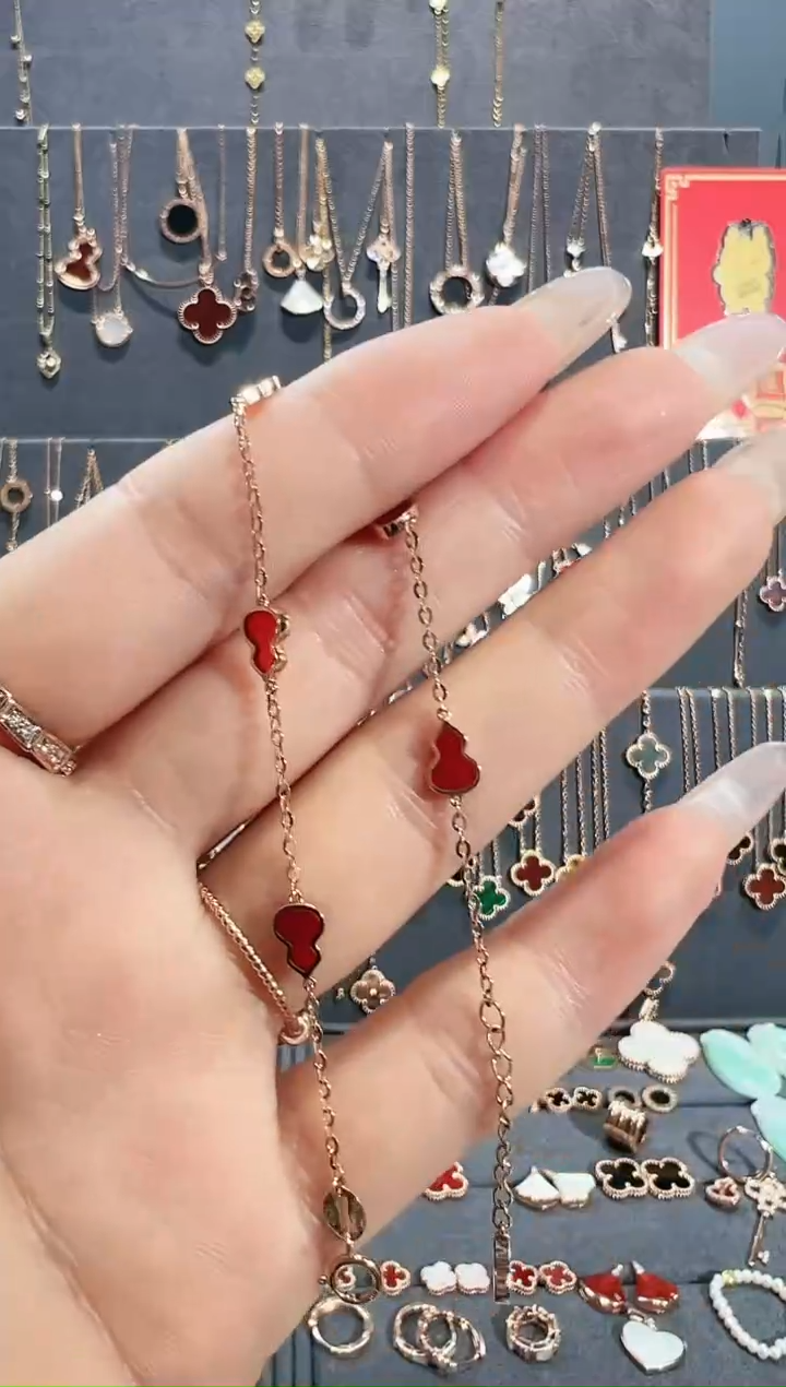 【闪购商品】玛瑙/玉髓手链18K金镶嵌玛瑙手链