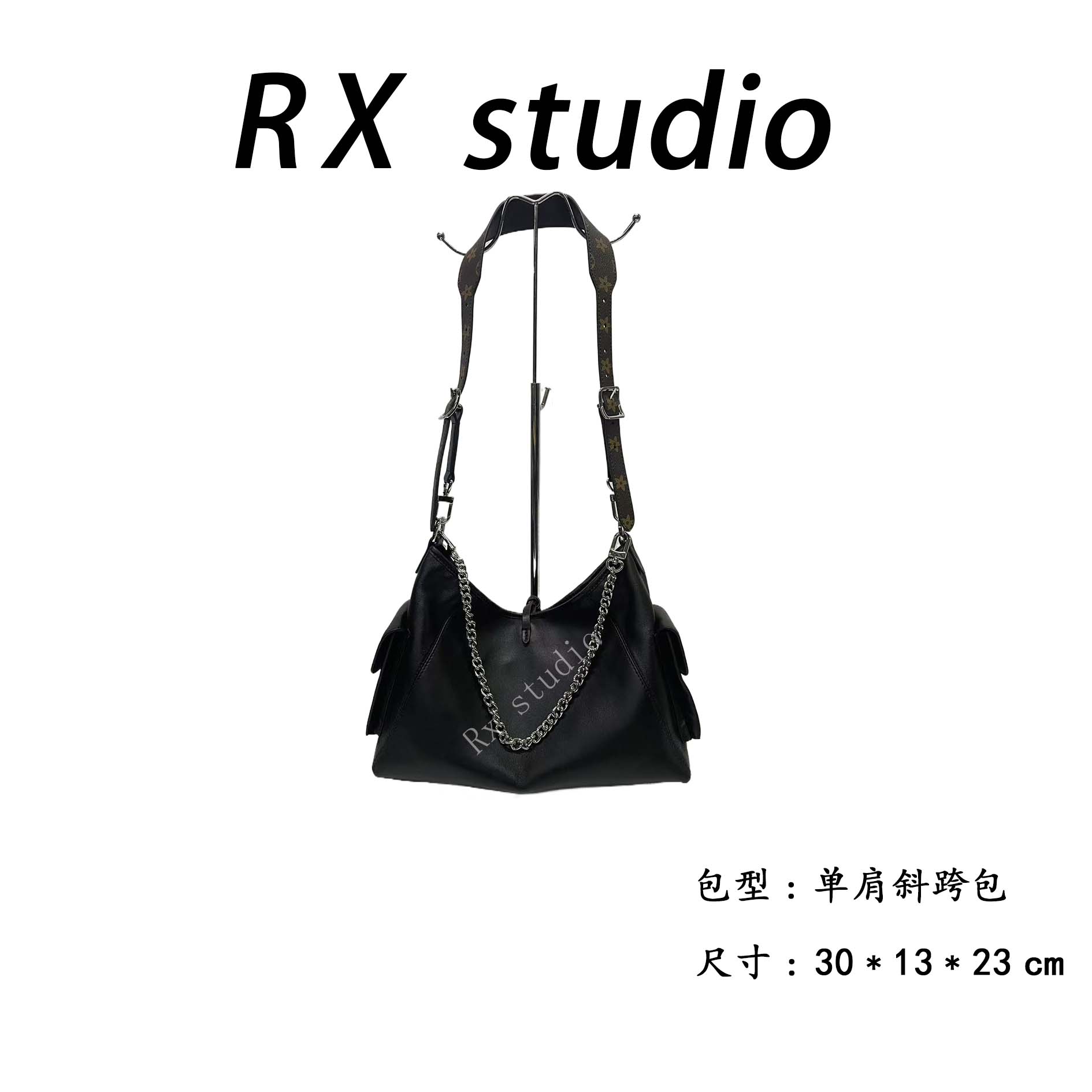 【瑞熙甄选】FES-8622-黑色RAIN.CUN轻奢小众时尚女士包