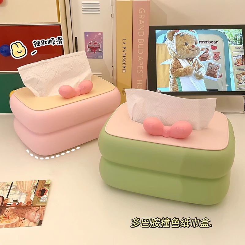 吉祥草多巴胺纸巾盒客厅桌面茶几创意抽纸盒家用2025新款餐巾纸盒