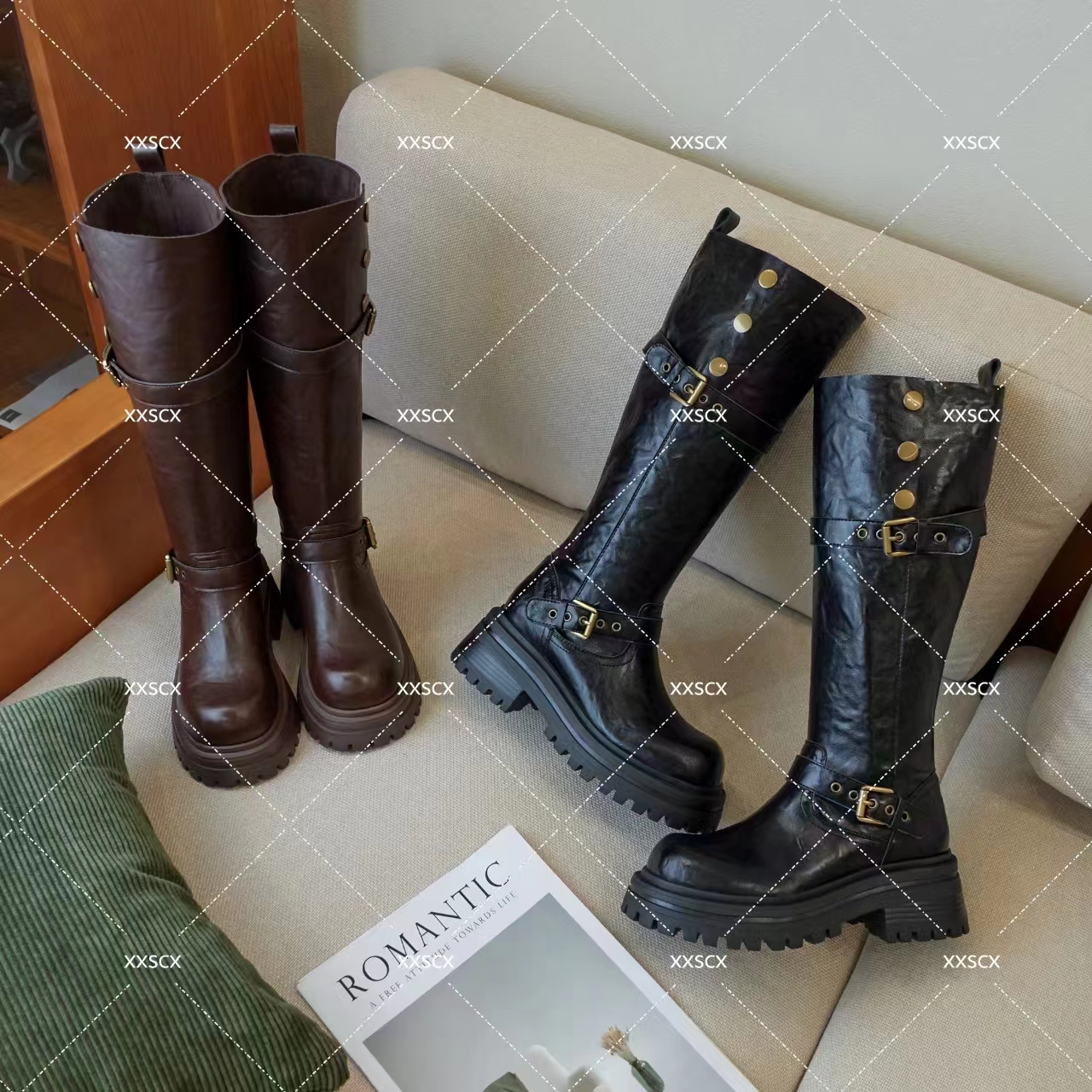 小小苏【翻身靴】雅丹风时尚靴女百搭休闲靴时尚XDXA407