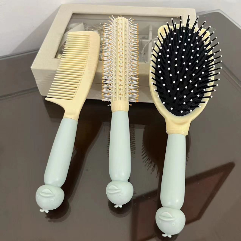 可爱兔子防滑手柄美发梳女士长发梳头按摩梳干湿两用顺发气垫梳子