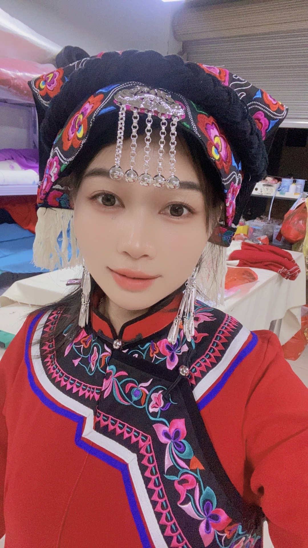 民族服彝族帽子土族帽子一片式辫子彝族服装民族风
