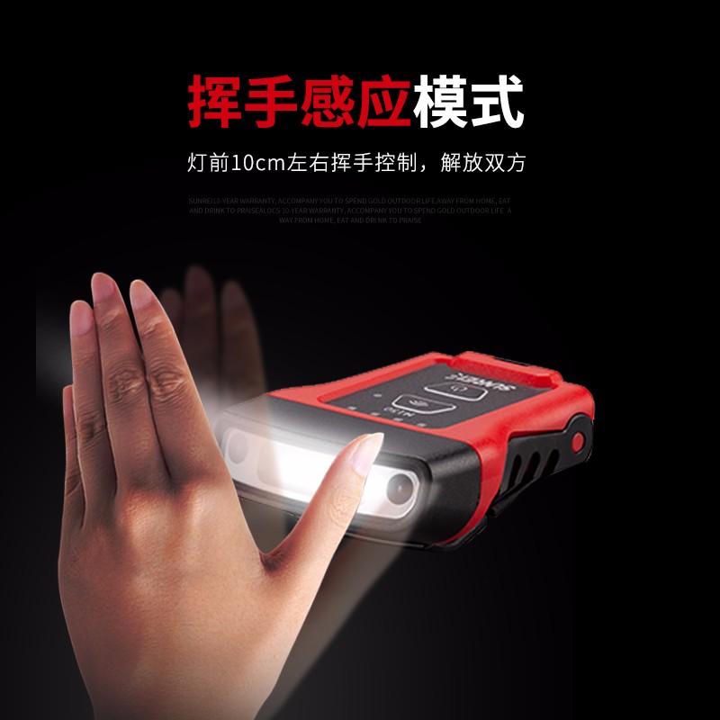 山力士H150钓鱼头灯充电 led夜钓帽夹灯帽檐灯头戴式超亮 H150