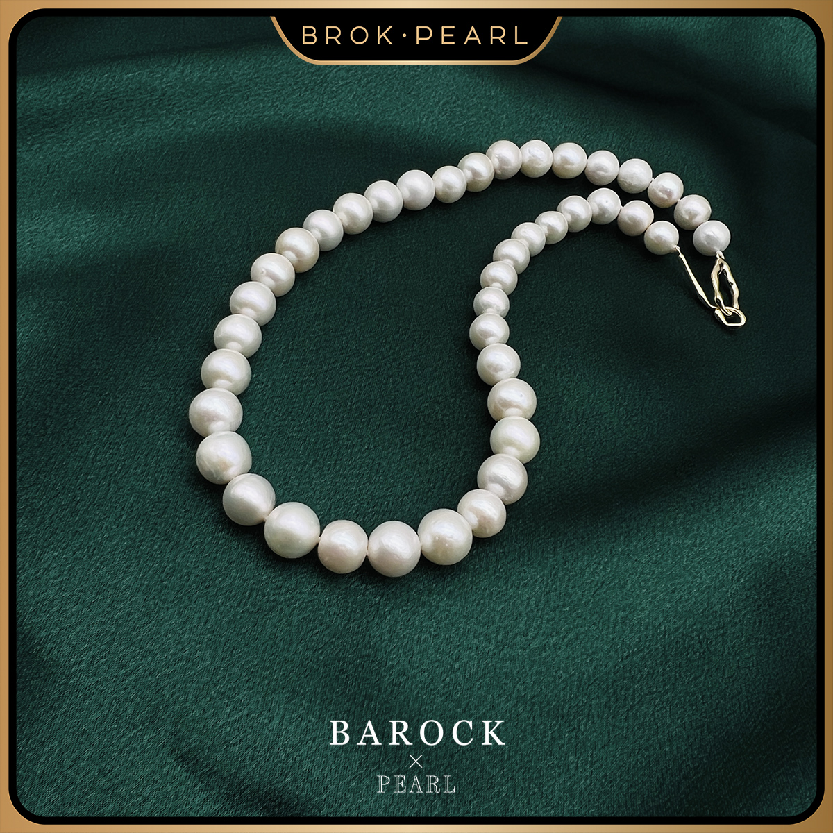 A-487倪妮同款近圆天然珍珠项链8-10mm