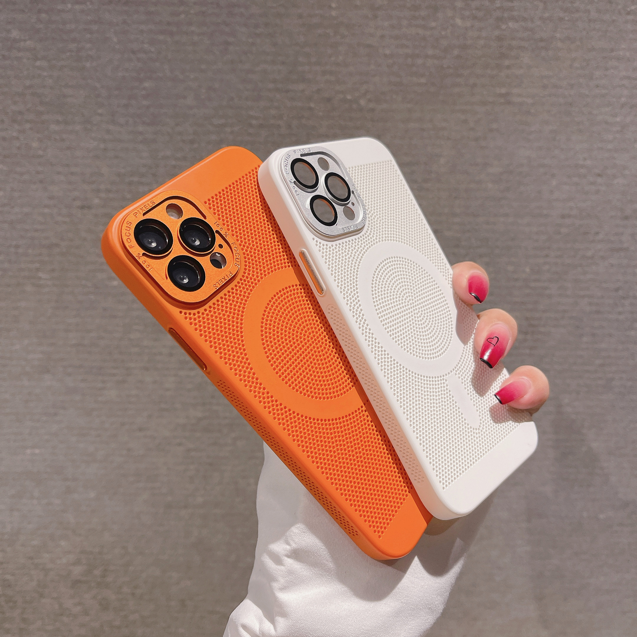 金属护镜网壳16pro磁吸15Pro手机壳15超薄14P磁吸透气散热手机壳