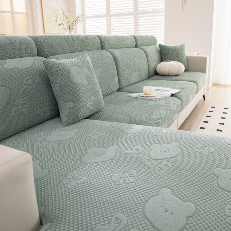 嘟嘟熊高档通用型弹力全包防滑防尘轻奢简约纯色万能加厚沙发套罩