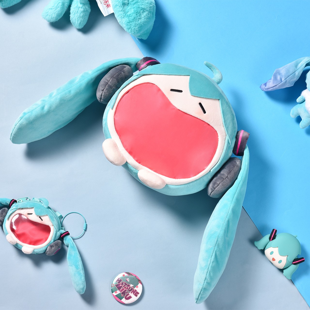 【直播现货】bilibili正版 初音未来可爱体UWA系列 毛绒中痛包