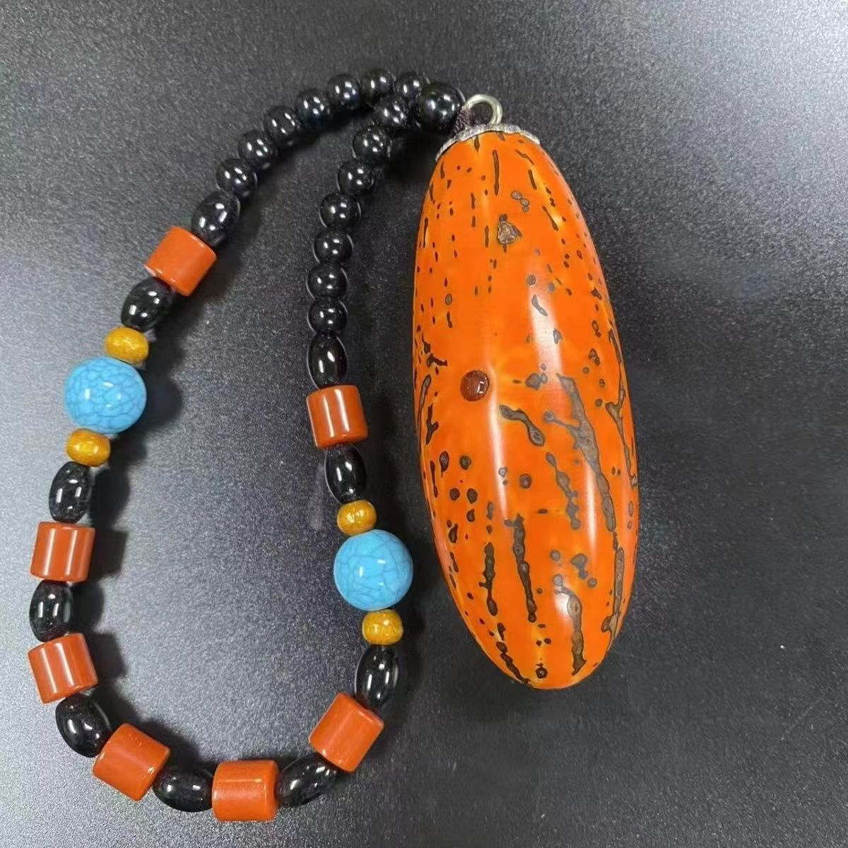 【橙果】精选千眼菩提果【开果不退】可选长短绳，制作手把，挂链（橙）