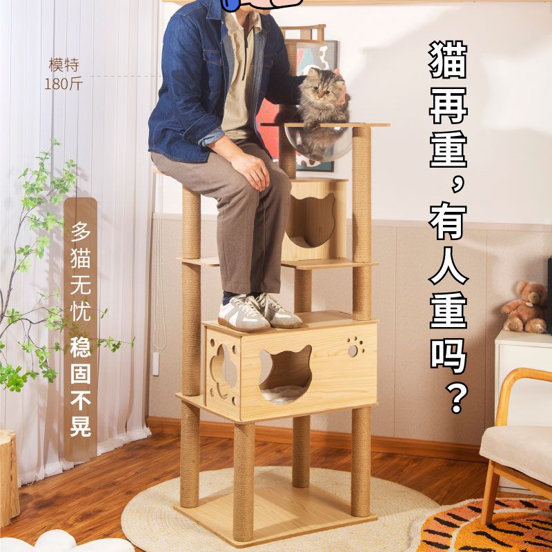 【小扬哥特价】攀爬猫爬架大型猫窝四季通用猫树一体太空舱猫抓板