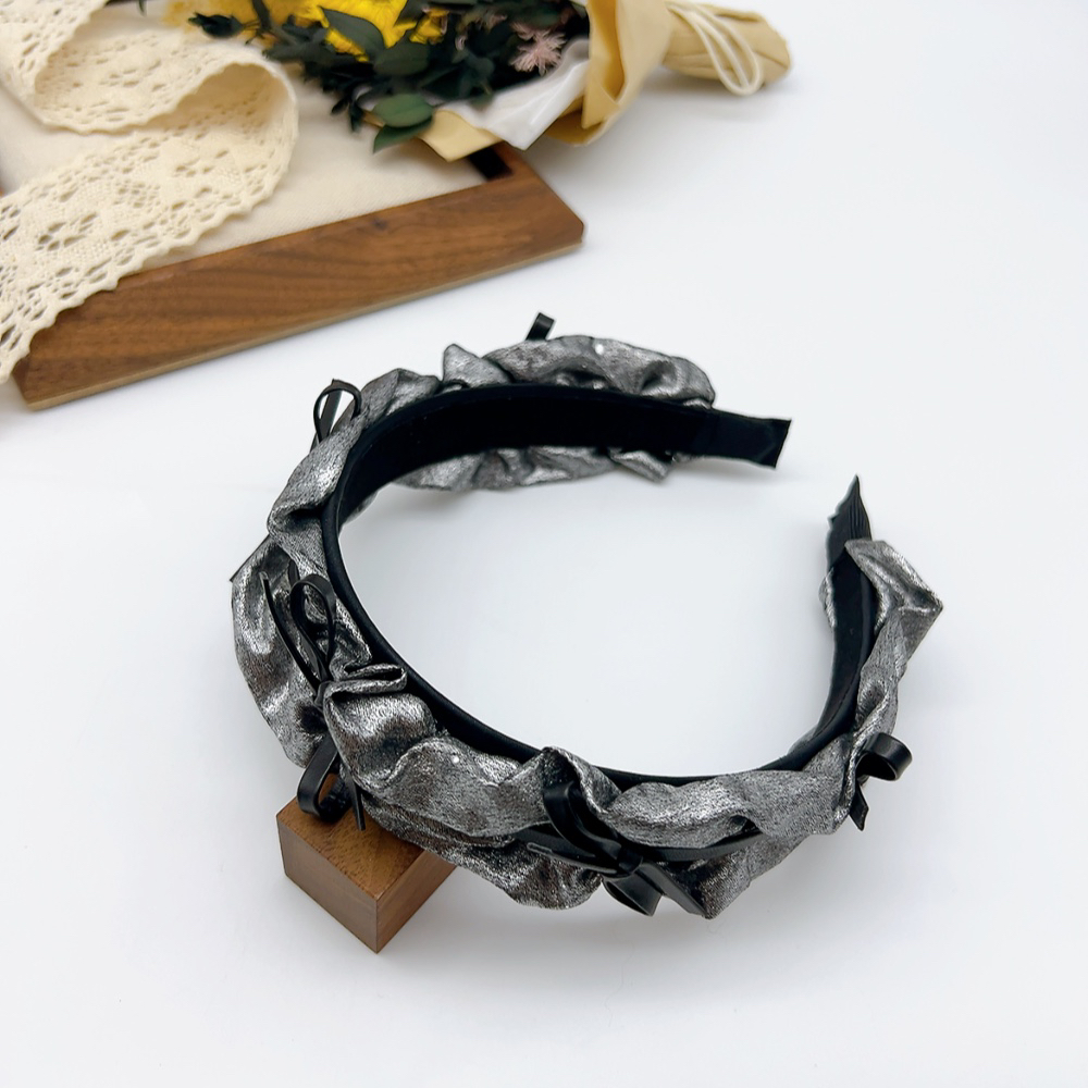 02436 好啊商店 小蝴蝶结发箍-银色