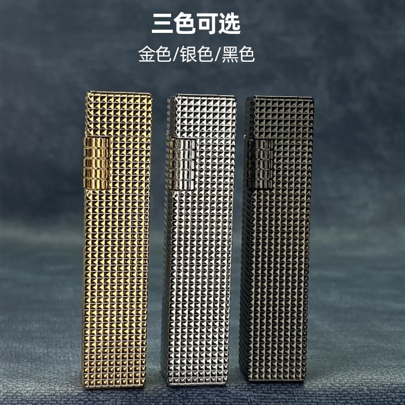 纯铜手工小巧窄版便携精美一体个性时尚经典巴黎丁煤油打火机高档