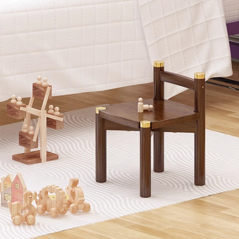 小凳子家用靠背矮凳实木宝宝圆凳小型换鞋小板凳创意沙发凳轻奢竹