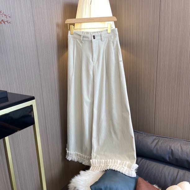 MUMU家【甜妹必备】设计款甜美松紧腰秋季新款阔腿裤