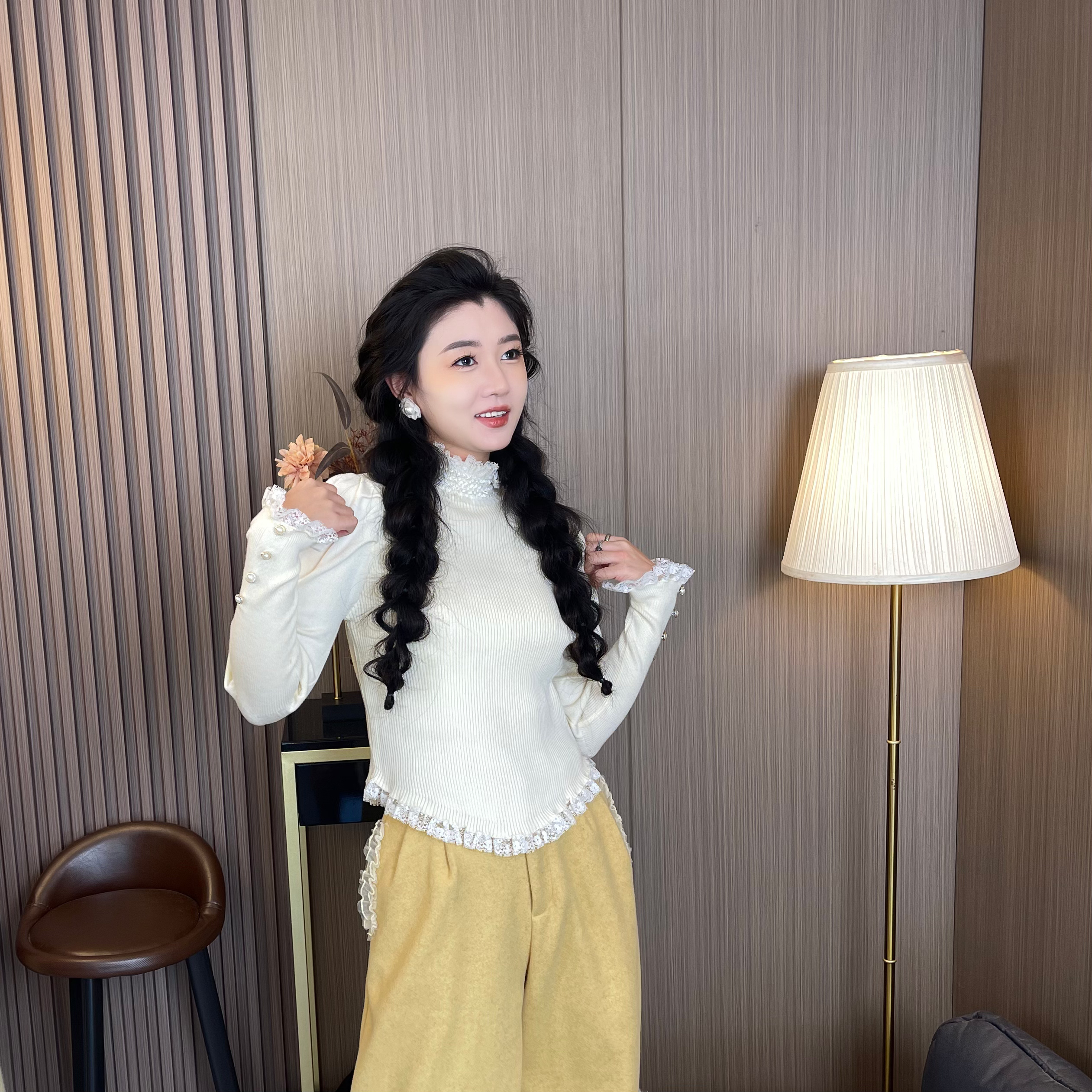 MUMU家【西域楼兰】设计款甜美打底羊毛衫