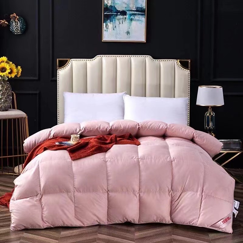 95％白鹅绒 全棉提花双层被壳加重加厚羽绒被双人加大被子