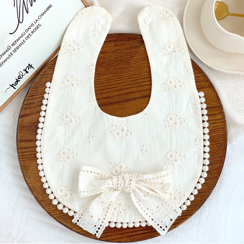 故事我口水巾宝宝饭兜婴儿小围嘴婴儿防吐奶围兜纯棉公主风