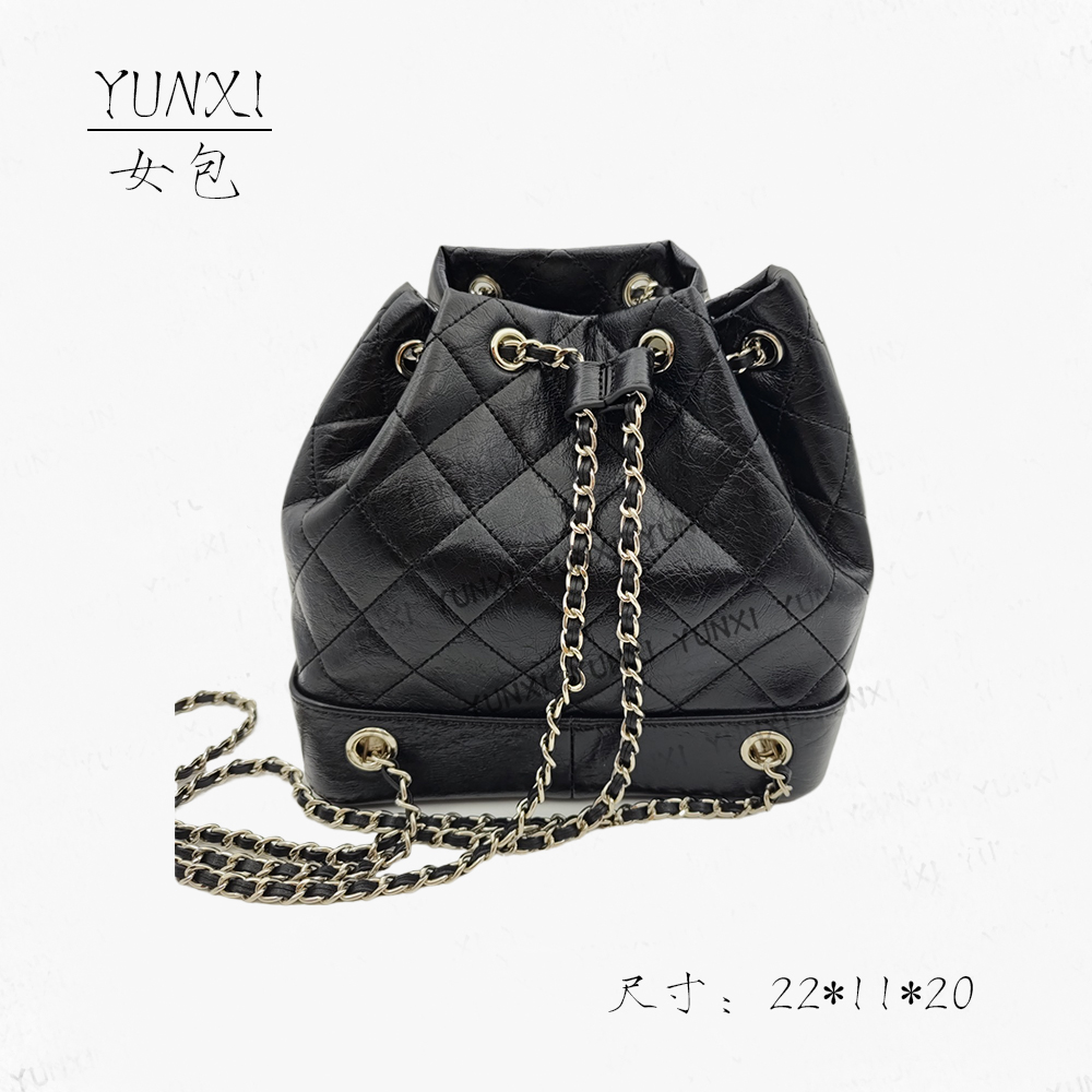 【云溪推荐】MoMo沫沫#1828黑色时尚女士气质斜挎单肩包