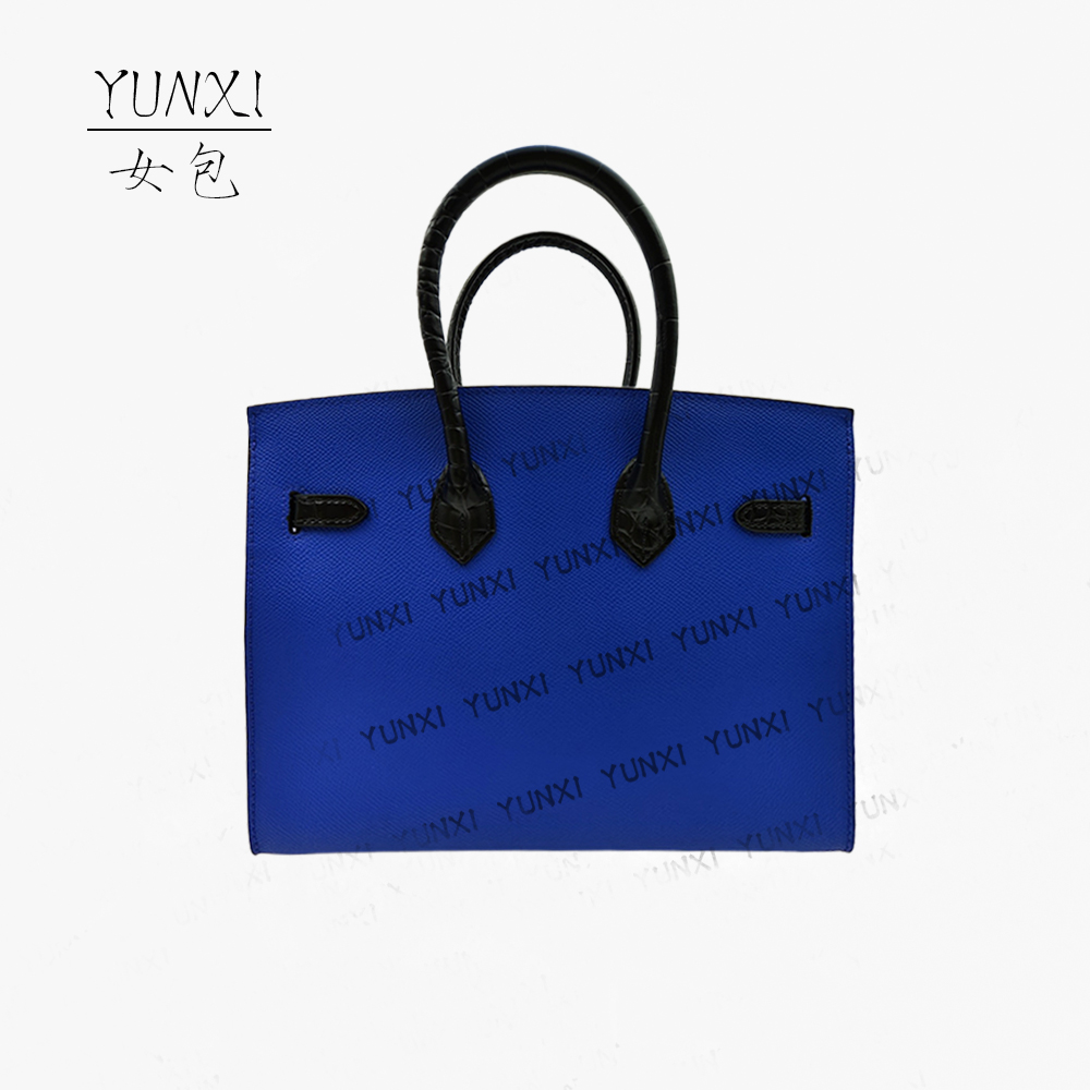 【云溪推荐】MoMo沫沫#25外缝房子蓝色时尚女士气质斜挎单肩包