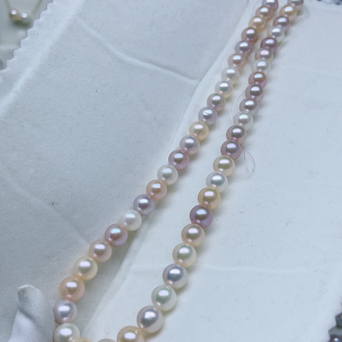 【闪购商品】淡水珍珠颈饰银S925镶嵌y*玉