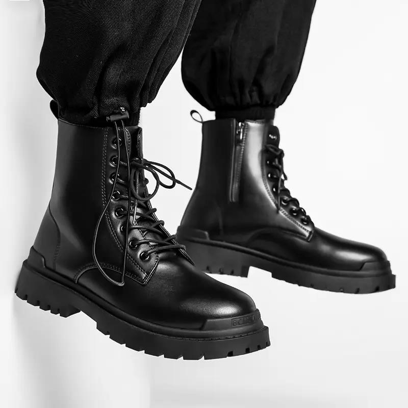 【小扬哥推荐】冬季马丁靴男款雪地靴高帮鞋工装作战训机车皮靴20