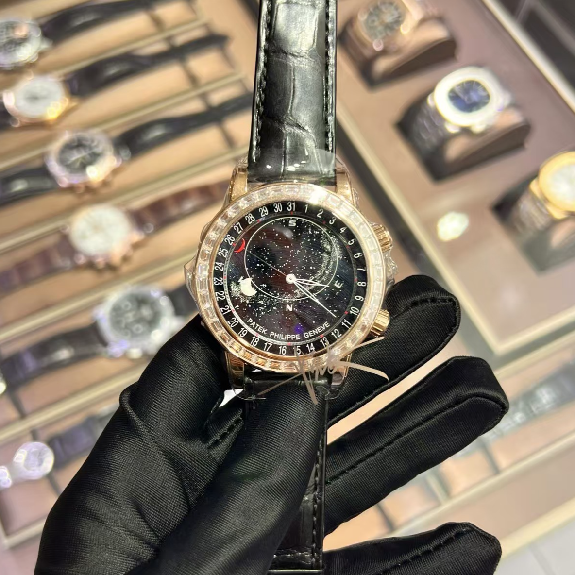 99新 Patek Philippe/百达翡丽 21年全套6104R-001星空腕表