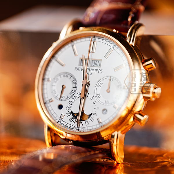 99新 Patek Philippe/百达翡丽 2019年全套5204R-001白盘双追针