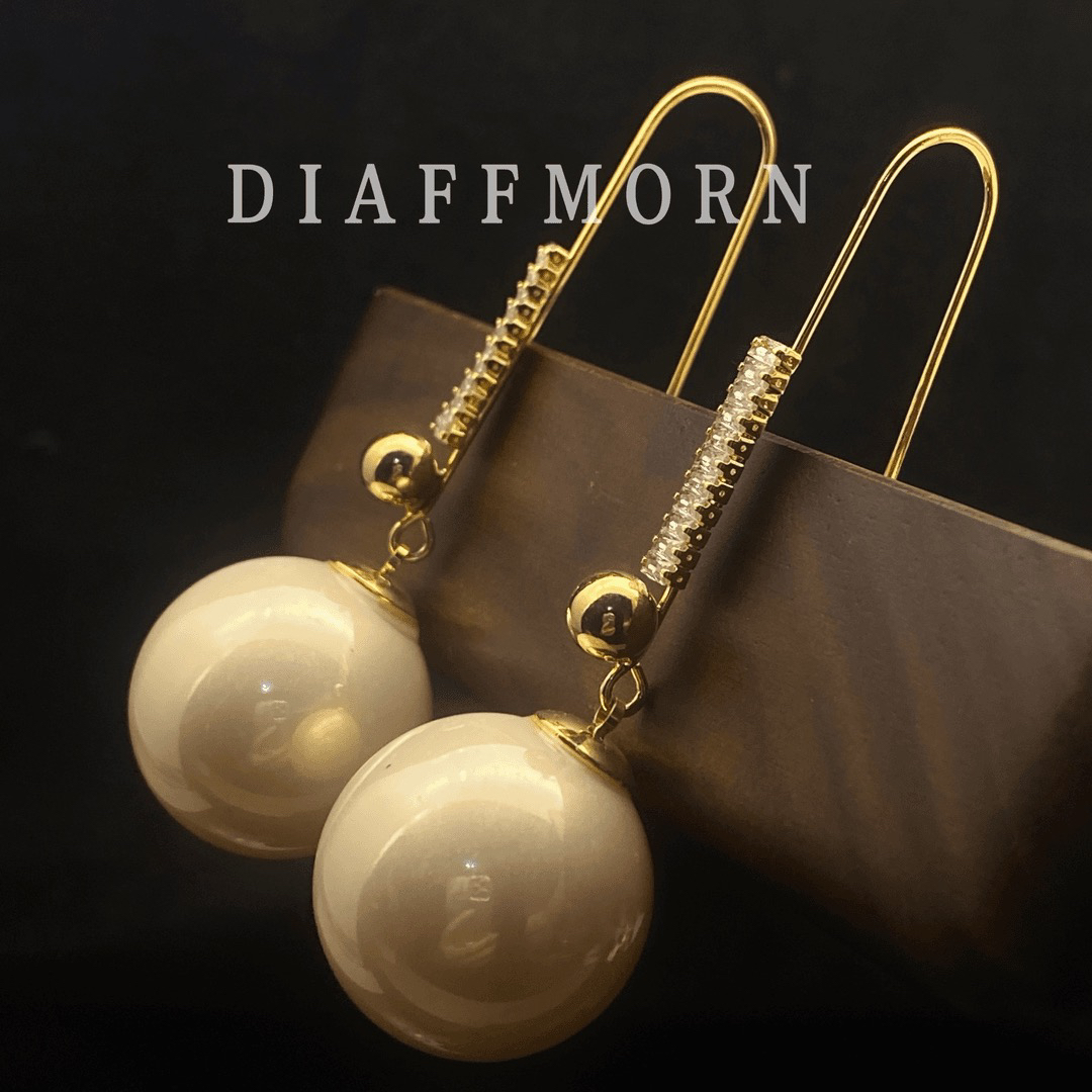 铜合金仿珍珠耳饰 D·F·M 【相思豆】气质款珠珠耳环