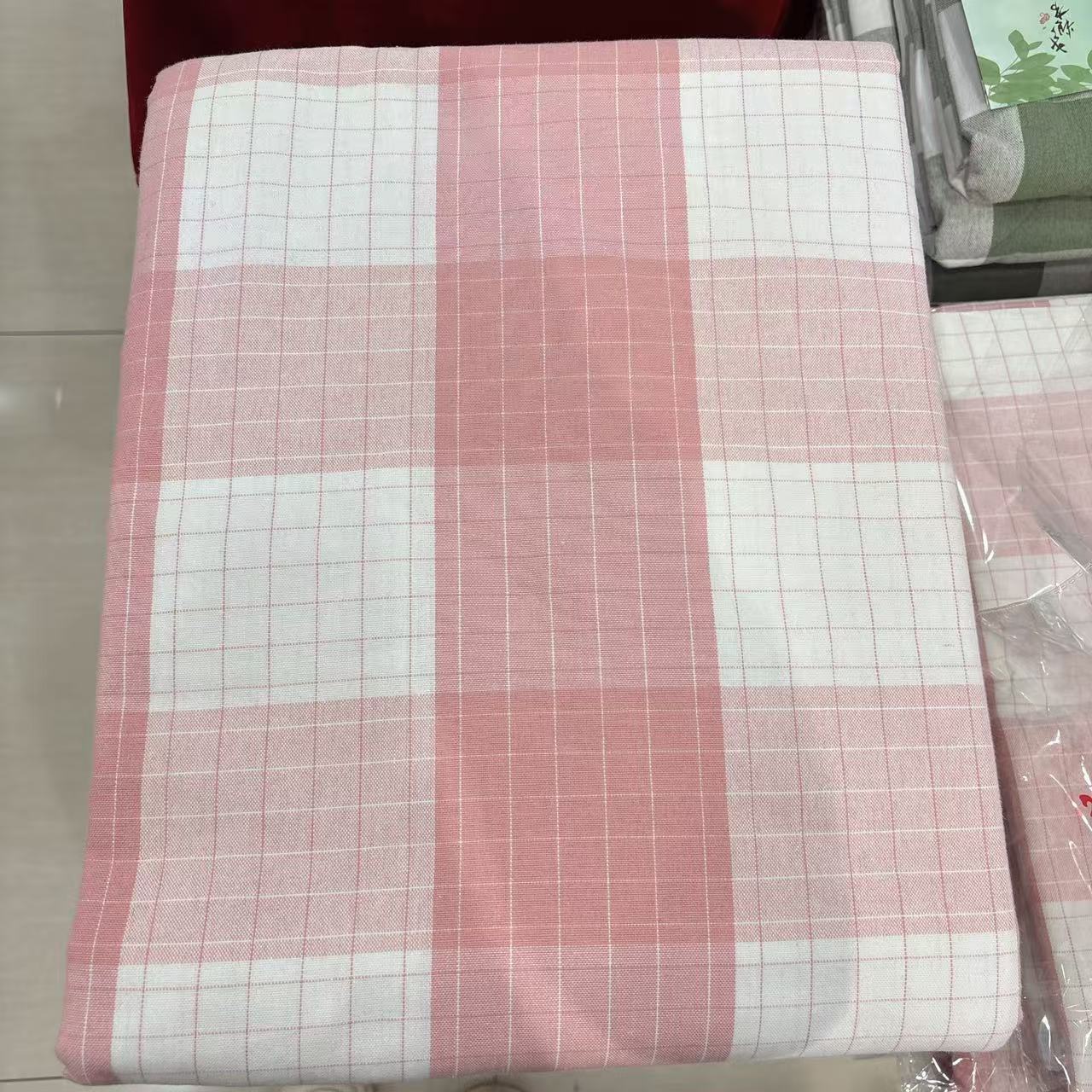 【苏欣佳纺】老粗布三件套 床单尺寸 2.45*2.5 枕套尺寸 75*40