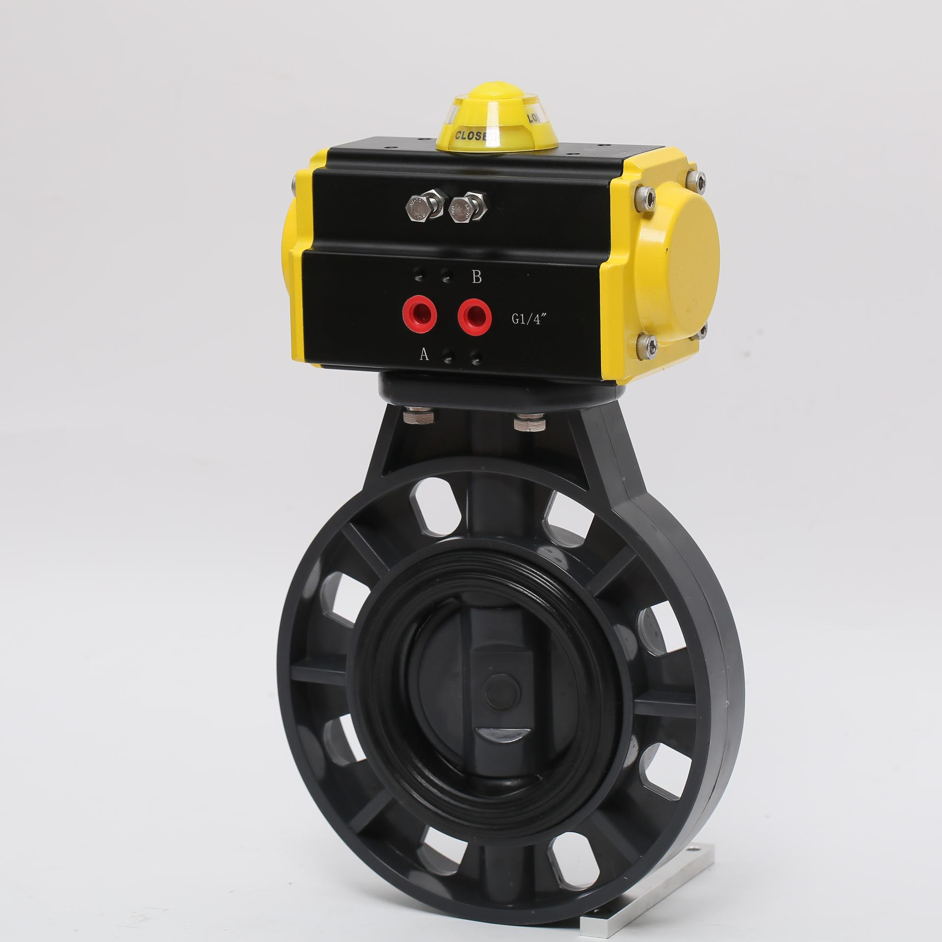 气动UPVC蝶阀，塑料阀门，耐防腐阀