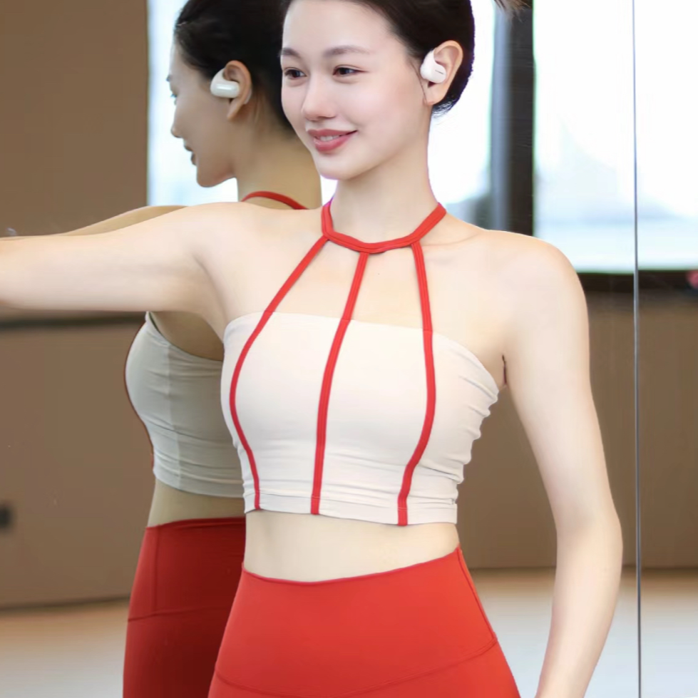 无袖运动文胸防震健身性感带胸垫美背紧身瑜伽服背心瑜伽服套装