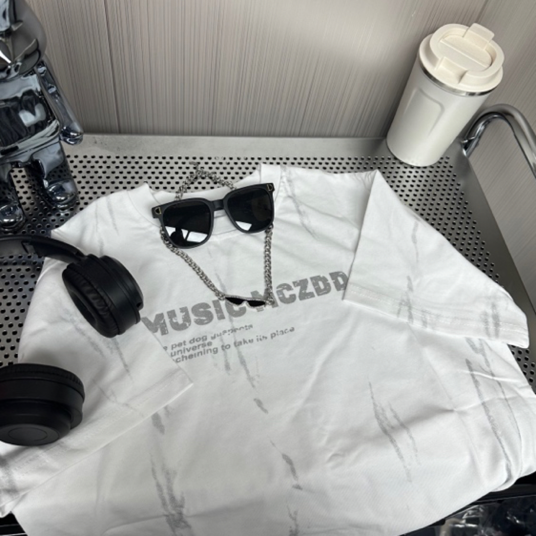 男女童夏季儿童字母印花上衣宝宝韩版宽松T 