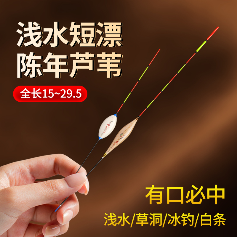 【2件83折】短漂芦苇漂浅水草洞钓浮鲫鱼鲤鱼高灵敏清晰醒目野钓