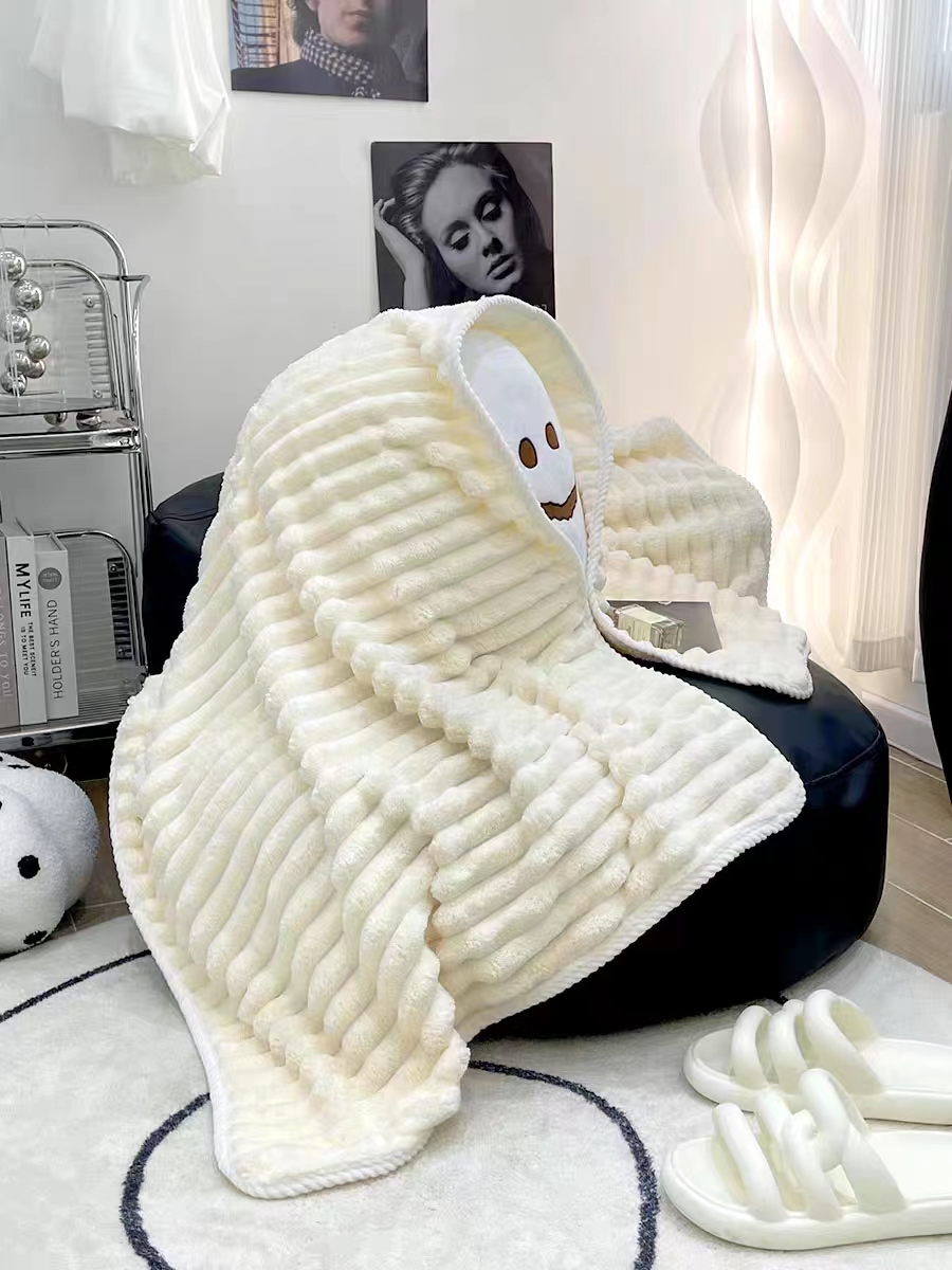 A27米白色极简浴室毛巾浴巾（干发帽随机）