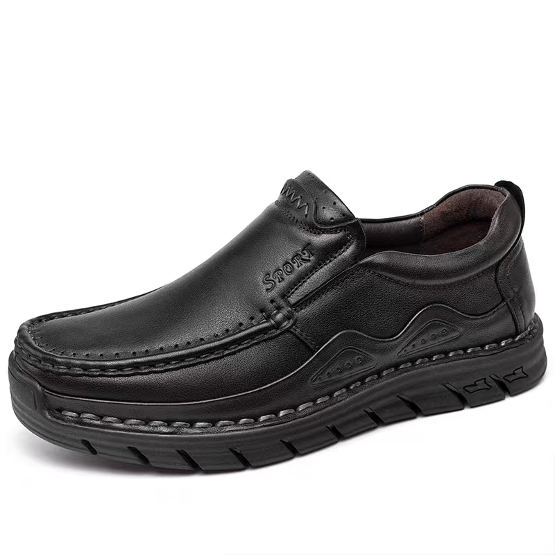 2023-9816主播推荐高品质厚底软底一脚蹬休闲男皮鞋