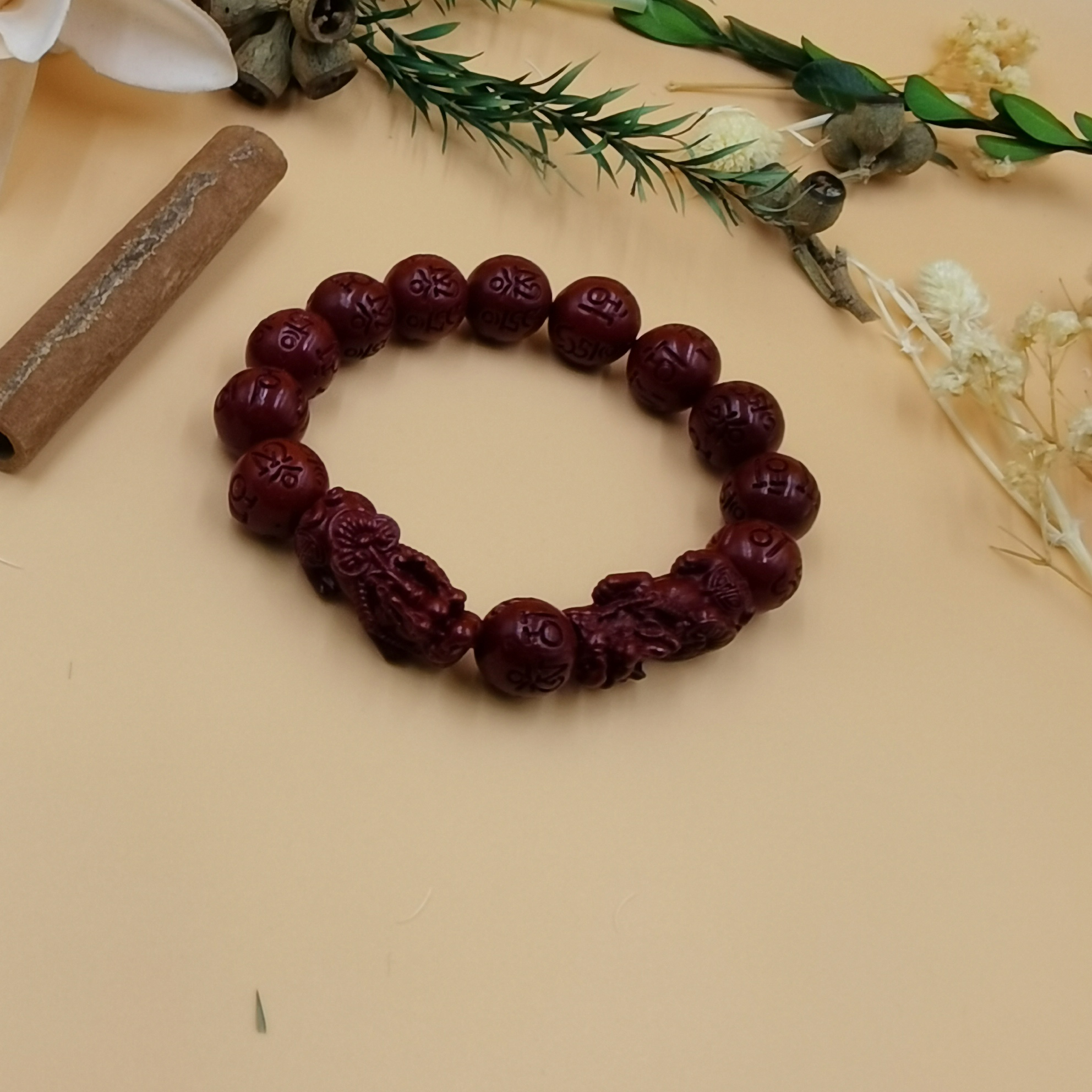 含辰砂工艺品「小磊哥珠宝」双貔貅手串男女同款送礼物 1034
