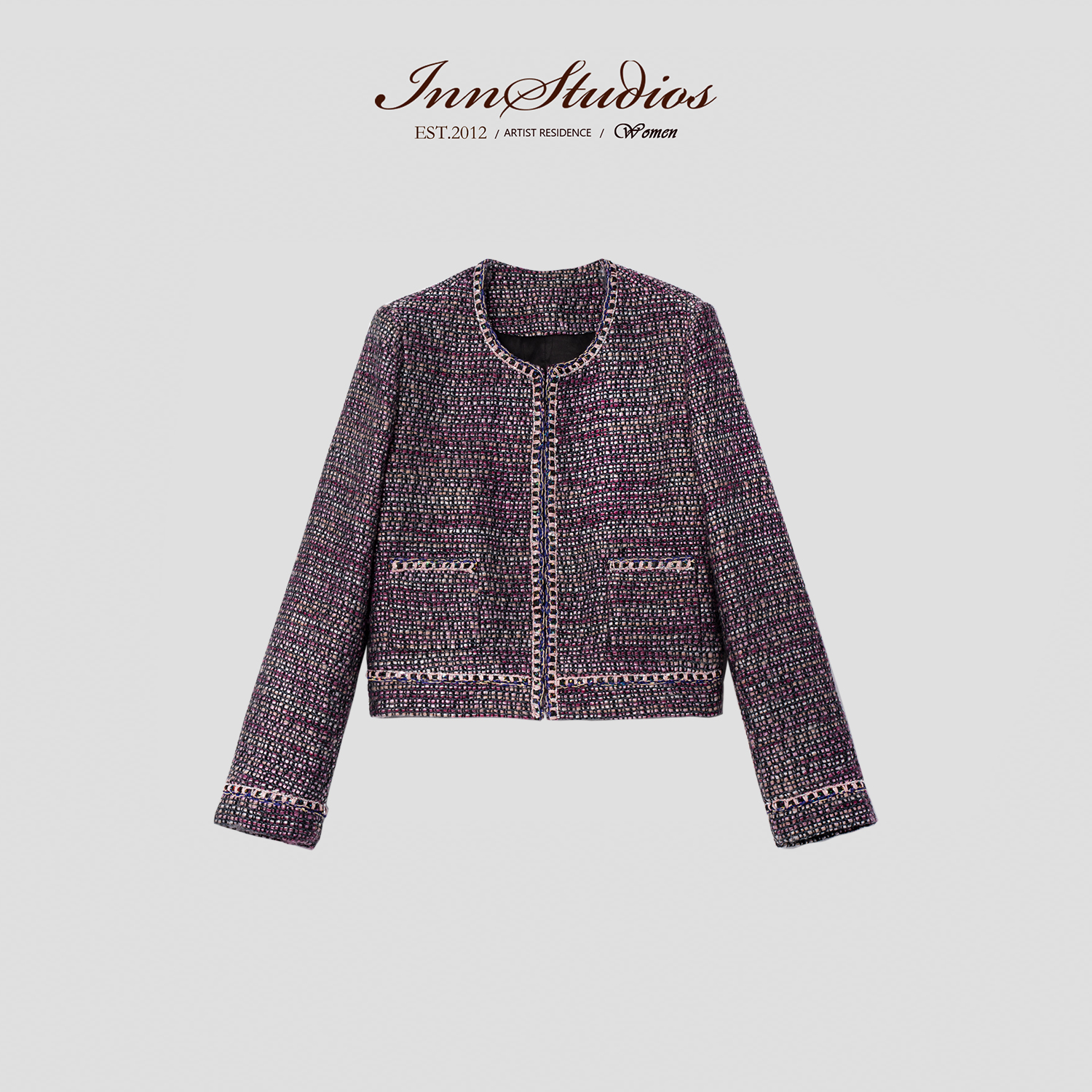 Innstudios 杜乐丽紫粉小香外套