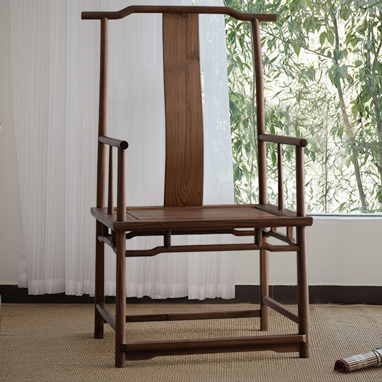 新中式茶桌椅书房办公茶椅家用简约官帽椅