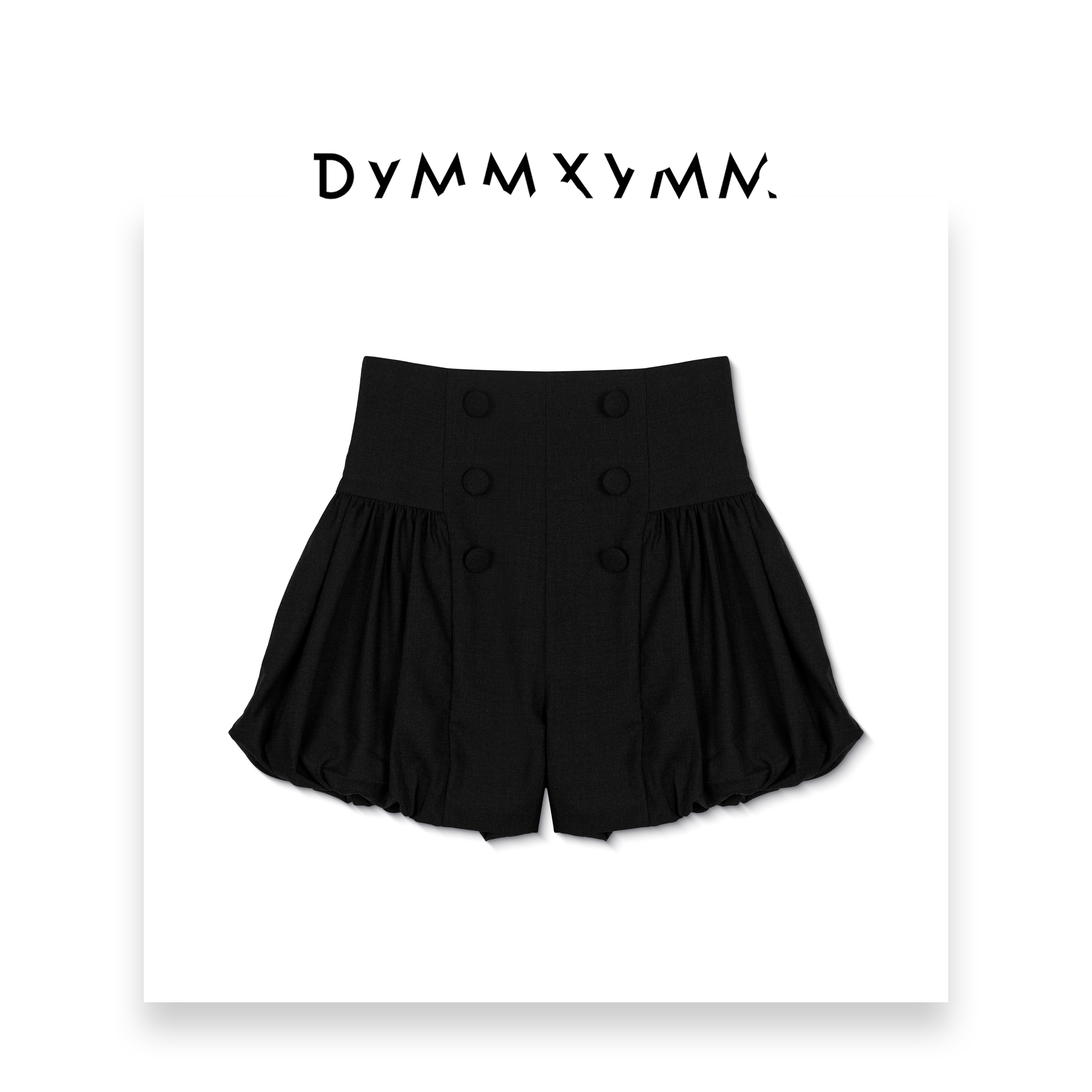 【DYMMXYMM】-极简风轻奢设计师时尚百搭六粒扣花苞短裤-H209