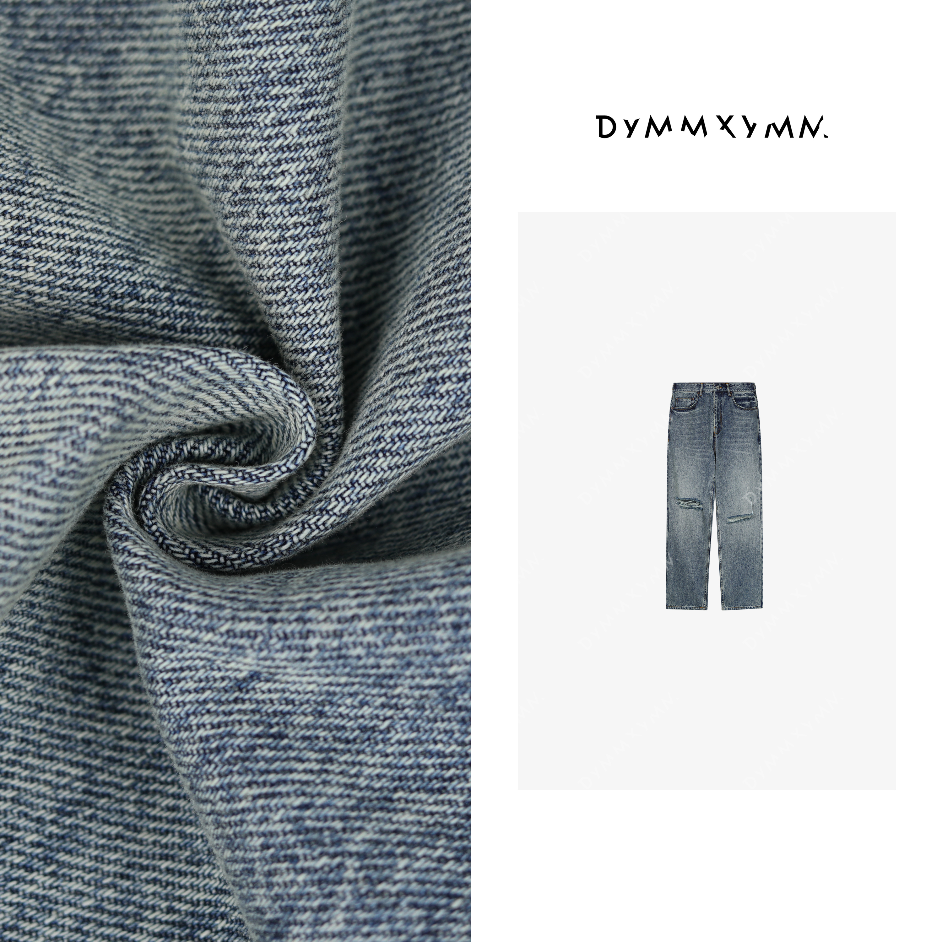 【DYMMXYMM】-巴家·小众设计师高级感破洞牛仔裤-FWF0273