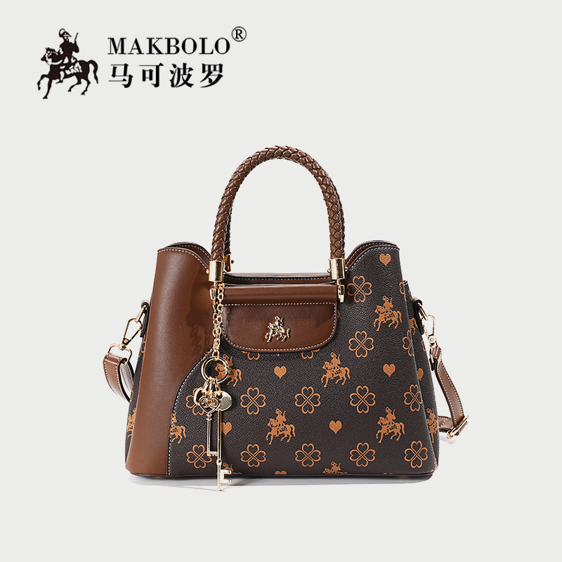 潮流百搭小众手提包2024新款斜挎包时尚简约印花女士单肩包8005XH