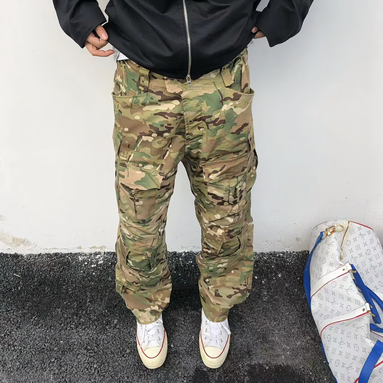 TZG g3工装长裤多种穿法迷彩伞兵裤男女同款休闲裤直筒微喇