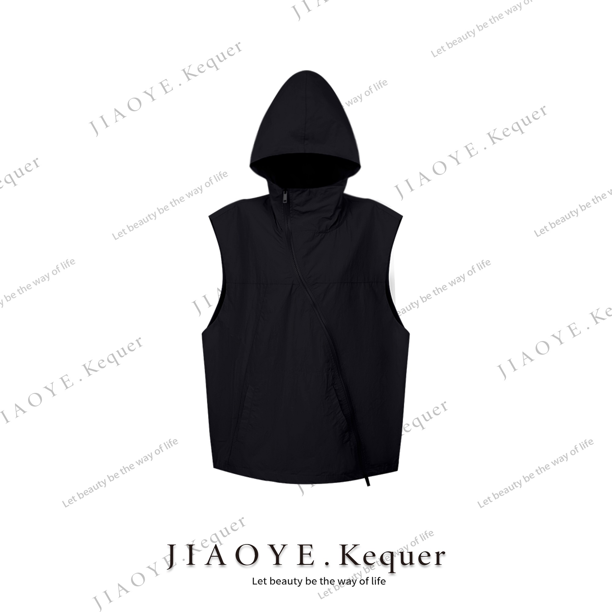 JiaoyeKequer 春季短外套连帽外穿马甲百搭款 K230313MJ-Az10503