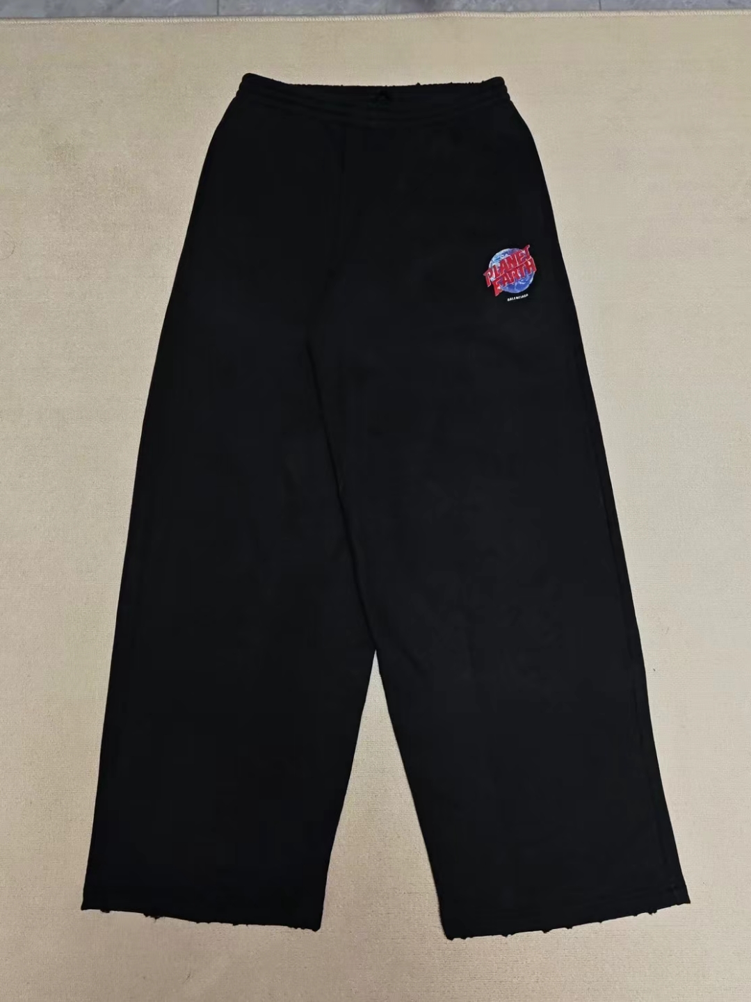 99新 Balenciaga/巴黎世家 S码 98新 Earth地球做旧印花运动裤