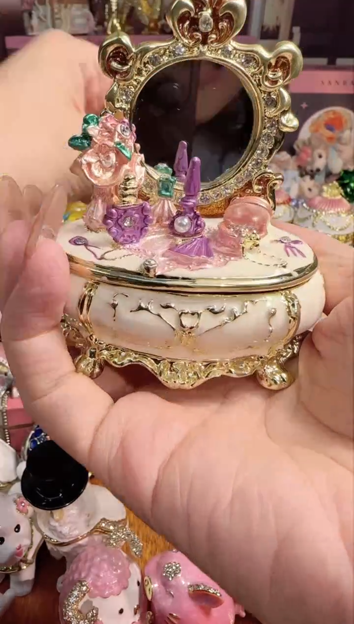 【闪购商品】七宝烧珐琅彩白色梳妆台