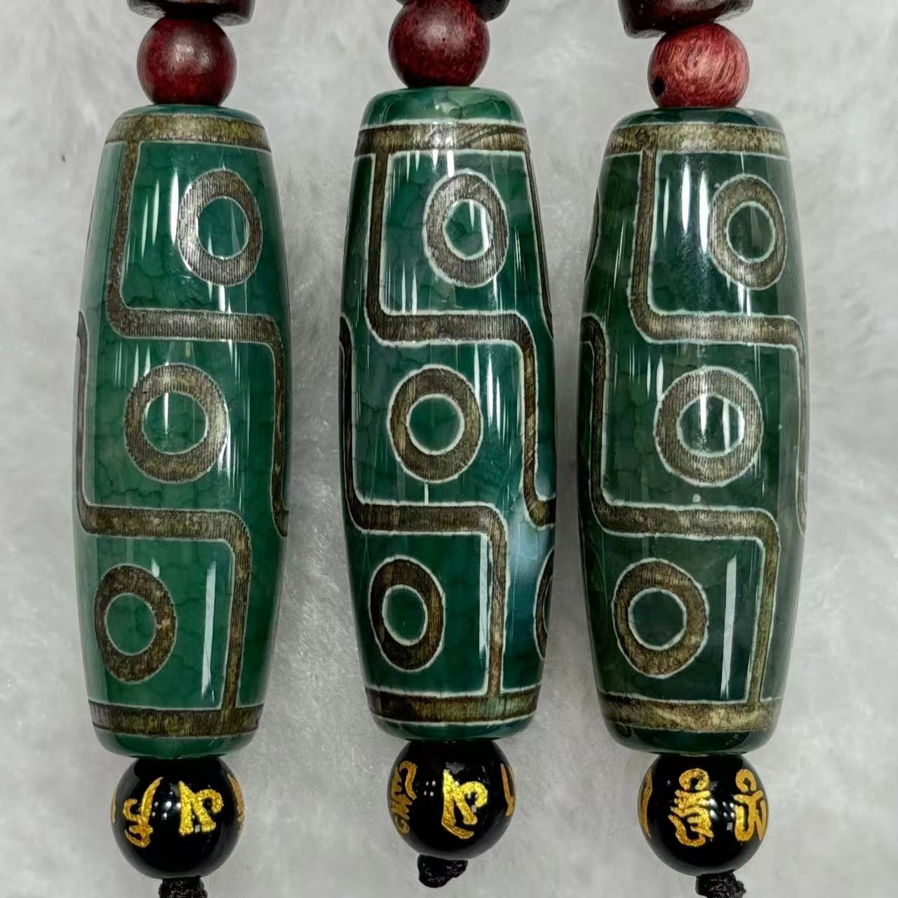 男士戴的 绿 九眼 吊坠 005 玛瑙 多样性发货一件随发