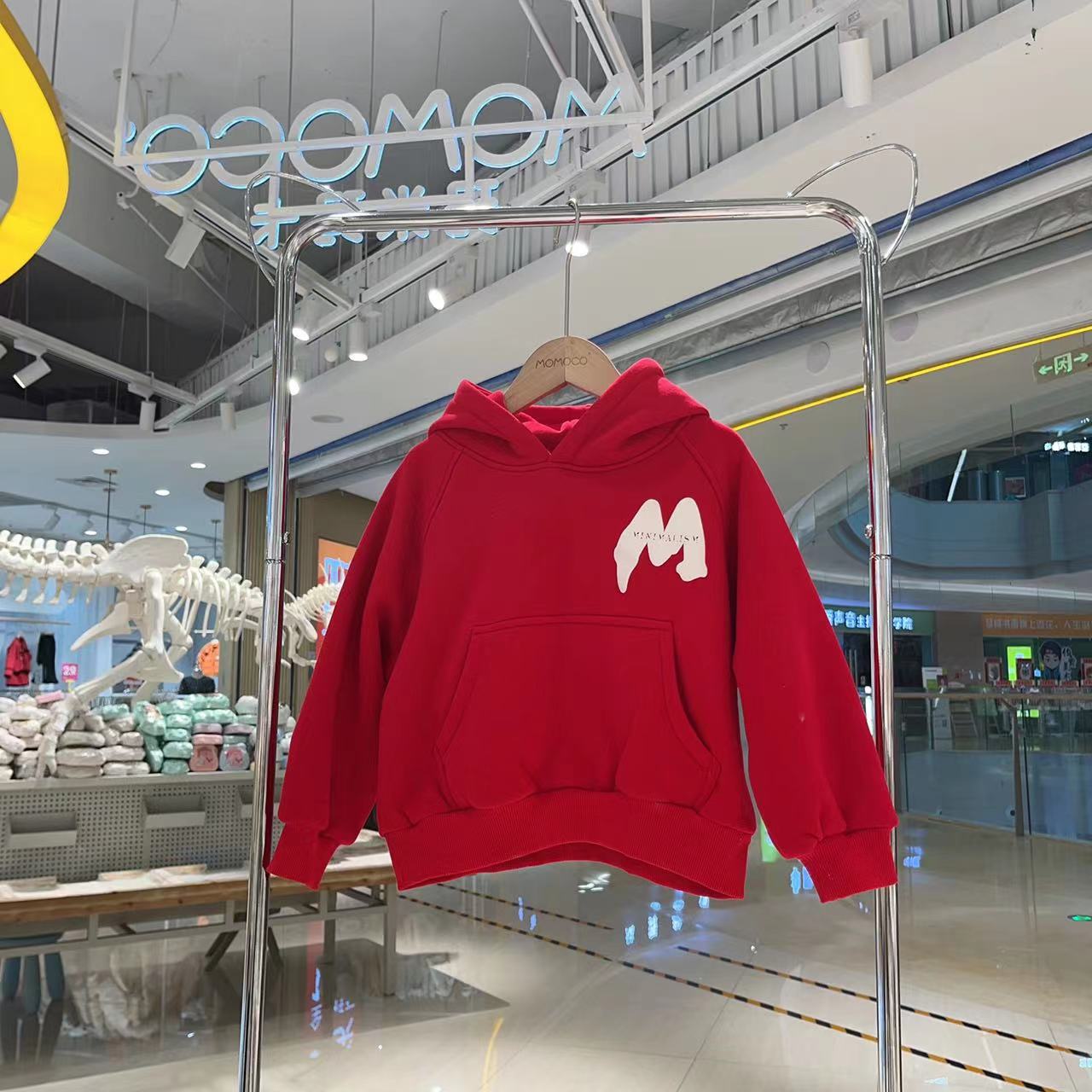 MOMOCO女童冬季连帽卫衣宽松时尚运动卫衣76830120824