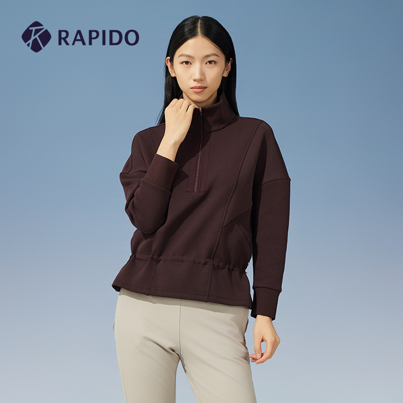 【新品】RAPIDO雳霹道2024年秋季女士R系列半拉卫衣上衣CP4941U05